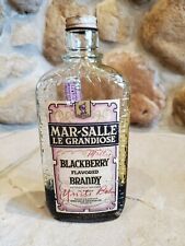 Vintage 4/5 Pint Mar'Salle Le Grandiose Blackberry Brandy Bottle, Chicago ILL picture