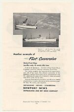1953 United Fruit Co Veragua Quirigua Ships Newport News Print Ad picture