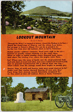 Lookout Mountain Chattanooga Tennessee Poem Story Song TN Linen Vintage Postcard picture