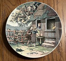 Rare Antique Sarreguemines U&C Wall-Hanging Story Plate picture