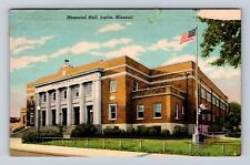 Joplin MO-Missouri, Memorial Hall, Antique, Vintage Souvenir Postcard picture