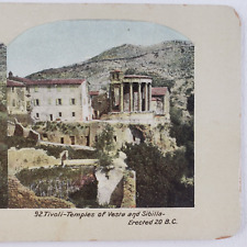 Temple Sibyl Vesta Italy Stereoview c1905 Tivoli Italian Antique Acropolis B1541 picture