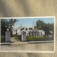 South Public Entrance to White House Washington DC White Border Postcard 1920s picture
