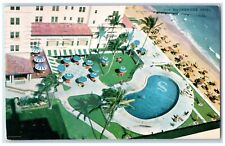 1951 Bird's Eye View Of Shoremede Hotel Miami Beach Florida FL Vintage Postcard picture