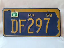 Vintage 1958 1964 Pennsylvania DF297  License Plate 12224 picture