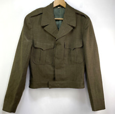 Vintage Military M-1950 Virgin Wool Ike Short Jacket Size 38L Green 1952 picture
