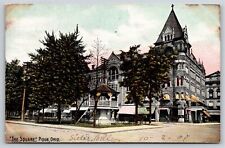 Piqua Ohio~Street View Of The Square~PM 1907~American News Co Vintage Postcard picture
