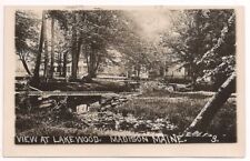MADISON ME Postcard VIEW AT LAKEWOOD Inn & Restaurant MAINE Bridge & Creek, RPPC picture