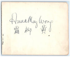 ANNA MAY WONG Autograph Signed Album Page 1933 Chinese American Actress picture