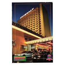 Showboat Hotel Casino Vintage Postcard Evening Lights Entrance Vacation Tourist picture
