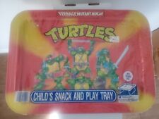 1988 TMNT Teenage Mutant Ninja Turtles Childs Snack and Play Tray New With Cell picture