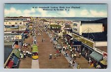 Wildwood By The Sea NJ-New Jersey, Boardwalk, Restaurants, Line c1961 Postcard picture