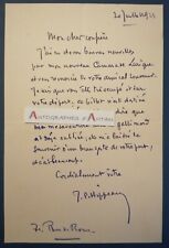 1924 L.A.S Jean-Paul HIPPEAU writer born 1879 - autograph letter picture