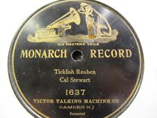 1902 Laughing Record ANNOUNCED VICTOR MONARCH 1637 TICKLISH REUBEN Cal Stewart, picture