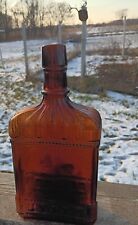 Antique Brown 1890s  Royal Pepsin Style Bitters Bottle W/Bead & Ridge Unembossed picture