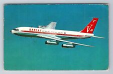 Airline-Transportation Quantas Empire Airways Boeing 707 Vintage c1965 Postcard picture