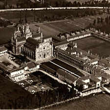 Vintage 1930s RPPC Certosa Di Pavia Charterhouse Aerial View Postcard Italy picture