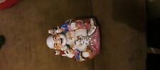 Large Antique Famille Rose Laughing Buddha w/ 5 Kids Fertility Statue & Base picture