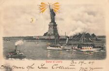 pc7491 postcard Die Cut Hold To Light HTL Statue of Liberty New York picture