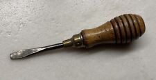 Antique Turned Wood Small Miniature Turnscrew  Tool Screwdriver, 3” picture