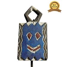 African Baule Goli Horned Mask Kplekple Côte d'Ivoire Carved Wall Hanging-1064 picture
