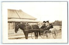 1911 Women Horse And Buggy Silver City New Mexico NM RPPC Photo Antique Postcard picture