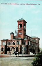 US Custom House and Post Office, Galveston, Texas TX - Early 1900s Vintage PC picture
