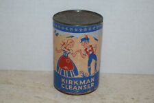 Vintage Kirkman Cleanser 14 oz Paper Label Cardboard Tin picture