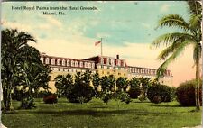 Miami FL-Florida, Hotel Royal Palms from the Hotel Grounds, Vintage Postcard picture