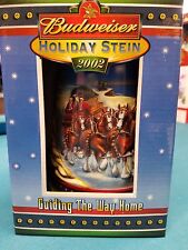 2002 Anheuser Busch AB  Budweiser Holiday Christmas Beer Stein  NIB picture