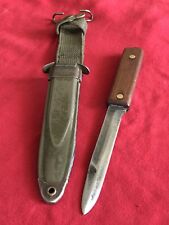 WW2 M3 - FIGHTING/PARATROOPER-MAHOGANY HANDLE - WITH USM8A1 SHEATH picture