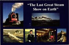 Vintage Postcard 4x6- Steam engine locomotive, The Las Great Steam Show on Earth picture