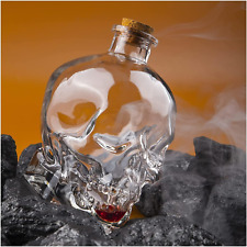 120Ml Crystal Glass Skull Bottle,Halloween Skull Glass Potion Bottle New picture
