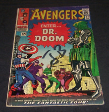 Avengers # 25 -1966- 1st Battle vs.Doctor Doom - F.F. Cameo - GD+ 2.5 picture