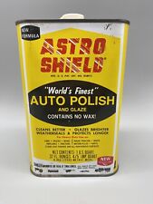 NOS Astro Shield Auto Polish and Glaze Car Polish Vintage Full Can Yellow picture