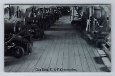 Gun Deck, The Constitution, Ship, Transportation, Antique, Vintage Postcard picture