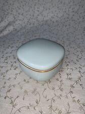 Vintage Rosenthale Selb Germany Porcelain Trinket Jewelry Box Mint Green Gold picture