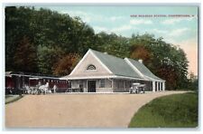 c1910's New Railroad Station Depot Car Cooperstown New York NY Antique Postcard picture