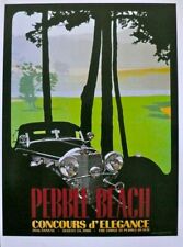 36th Annual Pebble Beach Concours 1986 9x13 Poster Print MERCEDES 540K Eberts picture