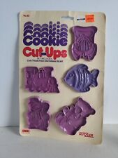 Vintage Hutzler Cookie Cut Ups 1981 Set of 5 Cookie Cutters #63 New Purple Fish  picture