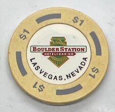 Boulder Station Hotel Casino $1 Chip - Las Vegas Nevada Cream 1994 picture
