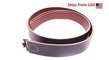 WWII German Army Heer Black Leather Belt Enlisted Mans EM Repro picture
