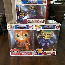 Funko Pop 10” Masters Of The Universe SKELETOR 73  & BEAST MAN 1039 Panthor 98 picture