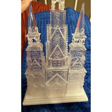 Christmas Tabletop Decor LED Lighted Acrylic Christmas Cathedral Church Plays... picture