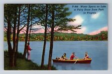 Bassett VA-Virginia, Fairy Stone State Park, Water Sports, Vintage Postcard picture