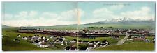 1908 Fold Out Panoramic Bird's Eye View Of Livingston Montana MT Posted Postcard picture