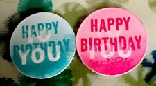 2 Rare 1970s HAPPY BIRTHDAY TO YOU VARI VUE small Pink and Blue Flickers NOS picture