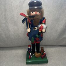 Vintage Wooden Nutcracker Toy Peddler Toy Maker  Christmas 1997 14” tall picture