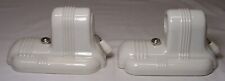 Antique Sconce Pair Vtg Porcelain Light Fixture Ceramic Wall 2 Rewired USA #A81 picture