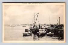 Sakonnet RI-Rhode Island Fishing Fleet  Vintage Souvenir Postcard picture